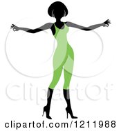 Poster, Art Print Of Faceless Woman In A Green Leotard
