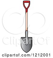 Clipart Of A Shovel 2 Royalty Free Vector Illustration by Lal Perera