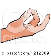 Clipart Of A Meditating Hand Royalty Free Vector Illustration by Lal Perera