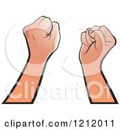 Poster, Art Print Of Strong Fisted Hands Raised