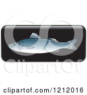 Clipart Of A Black Fish Icon Royalty Free Vector Illustration