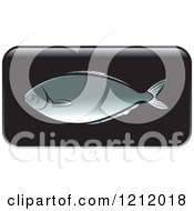 Clipart Of A Black Fish Icon 3 Royalty Free Vector Illustration