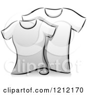 Poster, Art Print Of Grayscale Whimsical His And Hers T Shirts