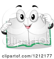 Poster, Art Print Of Happy Open Book Pointing And Holding A Page Corner