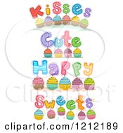 Poster, Art Print Of Colorful Cupcakes With Words