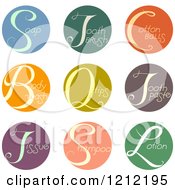 Poster, Art Print Of Colorful Round Beauty Product Icons