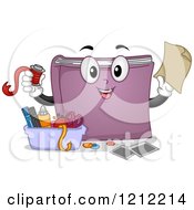 Poster, Art Print Of Scrapbook Mascot With Supplies