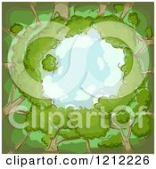 Poster, Art Print Of Circle Of Trees And Blue Sky