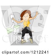 Poster, Art Print Of Woman With Irritable Bowl Syndrome