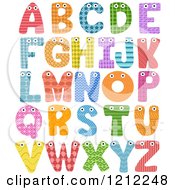 Poster, Art Print Of Colorful Patterned Capital Letters With Eyes