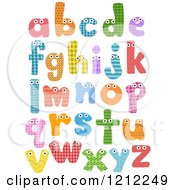 Poster, Art Print Of Colorful Patterned Lowercase Letters With Eyes