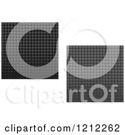 Clipart Of Seamless Black Texture Fiber Backgrounds 2 Royalty Free Vector Illustration