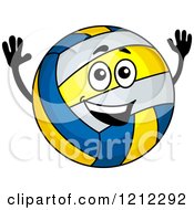 Poster, Art Print Of Happy Volleyball Character