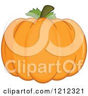 Cartoon Of A Plump Orange Pumpkin Royalty Free Vector Clipart by Hit Toon