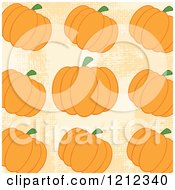 Poster, Art Print Of Pattern Of Orange Pumpkins Over Grunge