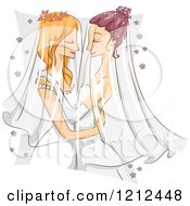 Female Same Sex Couple Embracing At Their Wedding