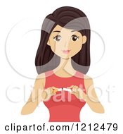 Cartoon Of A Woman Snapping A Cigarette Royalty Free Vector Clipart