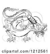 Poster, Art Print Of Outlined Chinese Zodiac Dragon