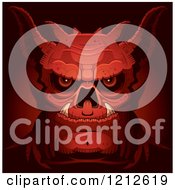 Poster, Art Print Of Red Evil Demon Face