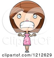 Cartoon Of A Mad Pregnant Woman Royalty Free Vector Clipart by Cory Thoman