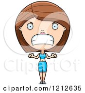 Cartoon Of A Mad Fitness Personal Trainer Woman Royalty Free Vector Clipart