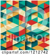 Clipart Of A Colorful Triangle Geometric Background Royalty Free Vector Illustration