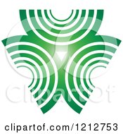 Clipart Of Abstract Green Half Circles Royalty Free Vector Illustration