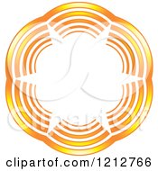 Clipart Of A Burst Frame With Abstract Orange Lines Royalty Free Vector Illustration