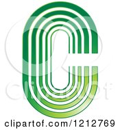 Clipart Of A Green And White Broken Oval Royalty Free Vector Illustration