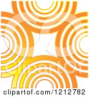 Clipart Of A Pattern Of Orange Half Circles Royalty Free Vector Illustration