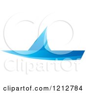 Clipart Of A Blue Abstract Sailboat 3 Royalty Free Vector Illustration by Lal Perera