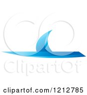 Clipart Of A Blue Abstract Sailboat 2 Royalty Free Vector Illustration by Lal Perera