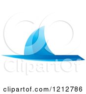 Clipart Of A Blue Abstract Sailboat Royalty Free Vector Illustration by Lal Perera