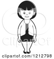 Clipart Of A Black And White Woman Royalty Free Vector Illustration