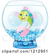 Happy Fish In A Bowl