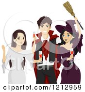 Poster, Art Print Of Teenagers Toasting At A Halloween Party