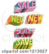 Clipart Of Bargain Retail Words Royalty Free Vector Illustration