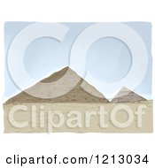 Clipart Of The Great Pyramids In Egypt Royalty Free Vector Illustration