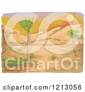 Poster, Art Print Of Sunset Over A Desert