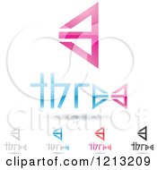Clipart Of Abstract Number 3 Icons With Three Text Under The Digit 6 Royalty Free Vector Illustration
