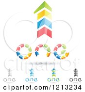 Clipart Of Abstract Number 1 Icons With Text Under The Digit 8 Royalty Free Vector Illustration