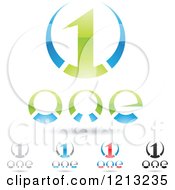 Poster, Art Print Of Abstract Number 1 Icons With Text Under The Digit 9