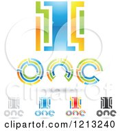 Poster, Art Print Of Abstract Number 1 Icons With Text Under The Digit 6