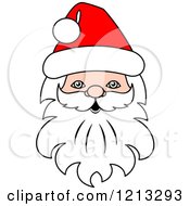 Clipart Of A Santa Head Royalty Free Vector Illustration
