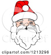Clipart Of A Santa Head 4 Royalty Free Vector Illustration