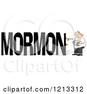 Poster, Art Print Of Mormon Missionaries Knocking On A Door To The Word Mormon