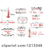 Clipart Of Valentine Greetings And Sayings 11 Royalty Free Vector Illustration by Vector Tradition SM