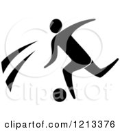 Clipart Of A Black And White Soccer Player Royalty Free Vector Illustration by Vector Tradition SM