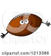 Clipart Of A Football Mascot Royalty Free Vector Illustration
