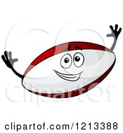 Clipart Of A Rugby Foot Ball Mascot Royalty Free Vector Illustration